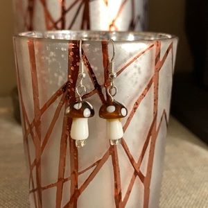 Handmade Mini Mushroom Earrings